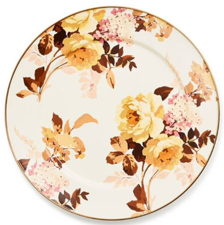 Wild Rose-White (Enamelware) Service Plate (Charger)