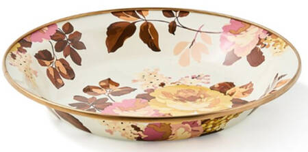 Wild Rose-White (Enamelware) 9" Pie Baking Plate