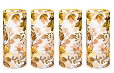 Wild Rose-White (Enamelware) Glassware Highball