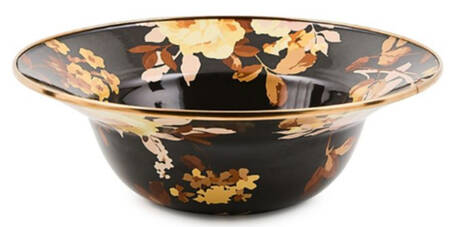 Wild Rose-Brown (Enamelware) 12" Round Serving Bowl