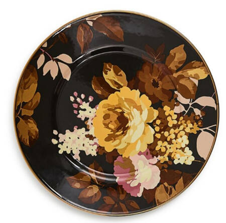 Wild Rose-Brown (Enamelware) Salad Plate