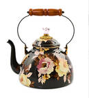 Wild Rose-Brown (Enamelware) Kettle & Lid