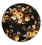 Wild Rose-Brown (Enamelware) 16" Chop Plate (Round Platter)