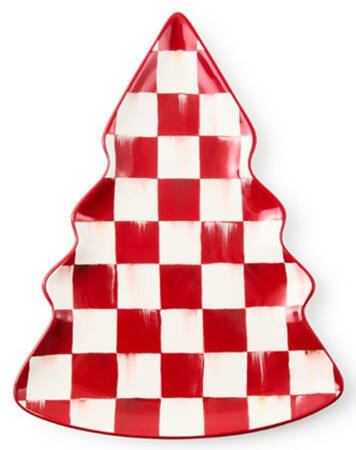 Cherry Check Large Tree Shaped Dish