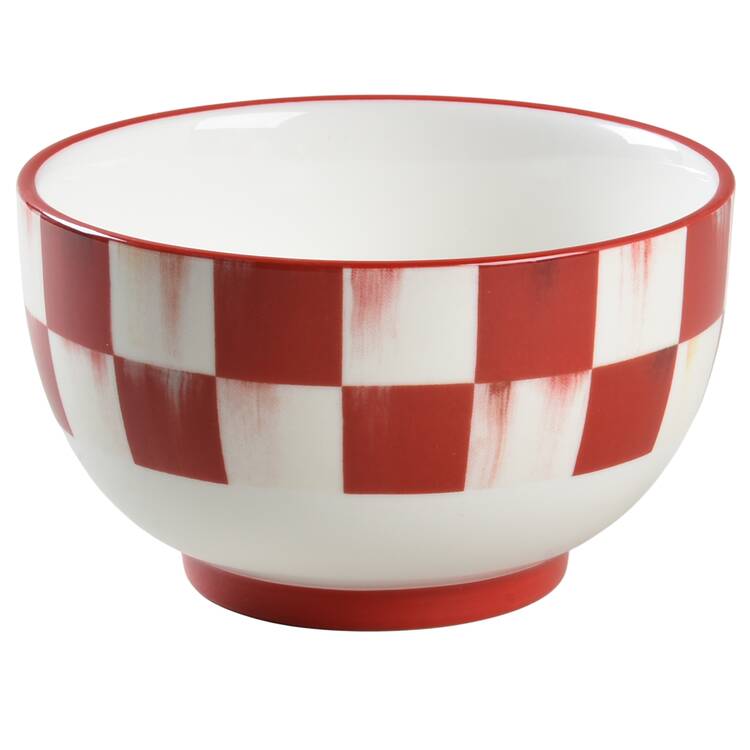 Cherry Check Coupe Cereal Bowl