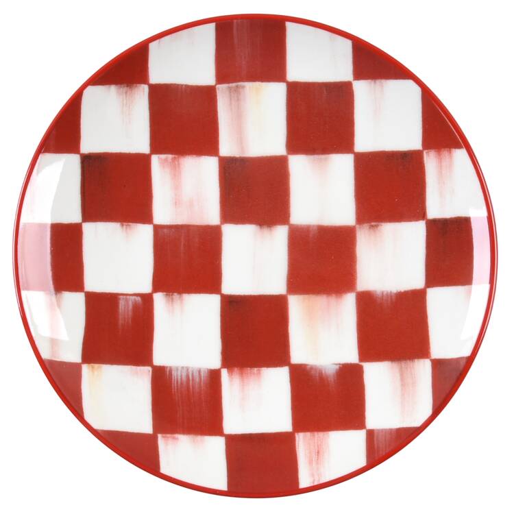 Cherry Check Appetizer Plate
