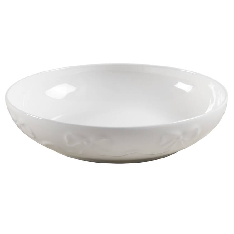 Embossed Bow 8" Individual Pasta Bowl