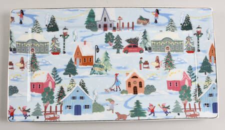 Snow Fall 14" Rectangular Serving Platter by Monterey Bay