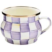 Violet Check Flat Cup