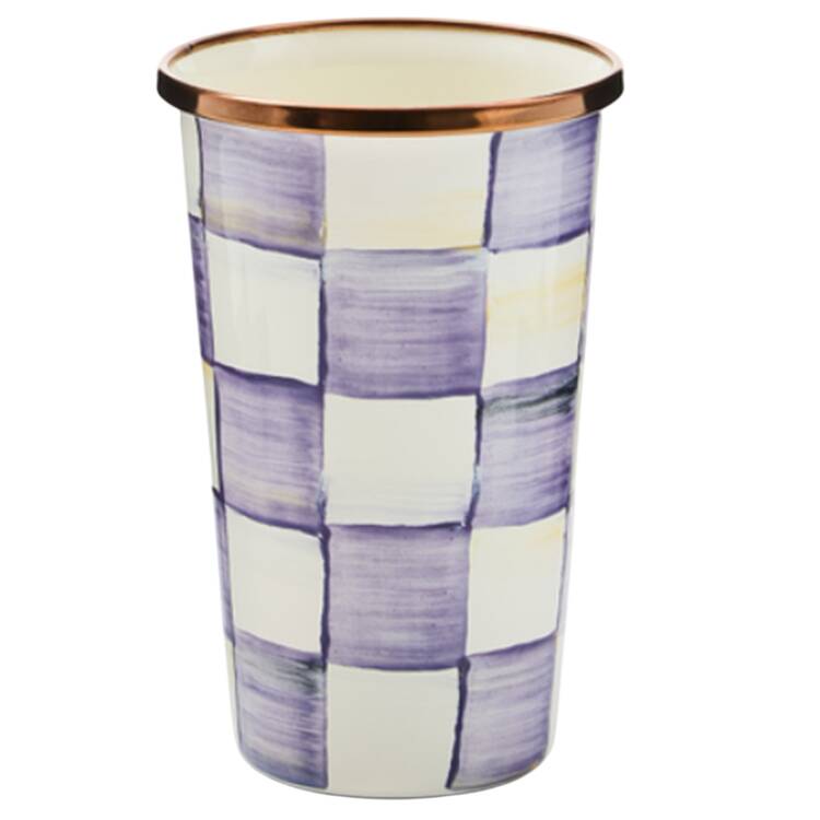 Violet Check 10 Oz Tumbler