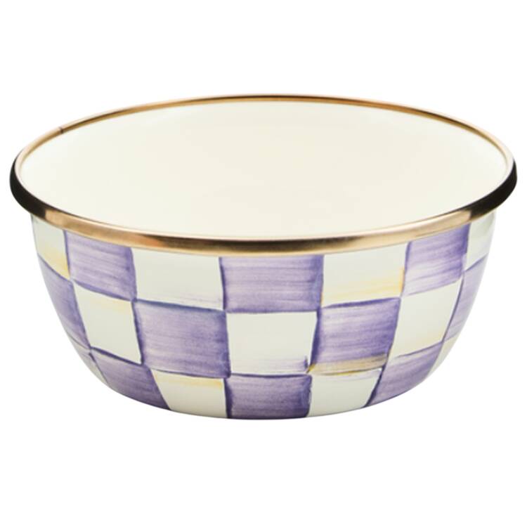 Violet Check Spice Cellar-Pinch Bowl