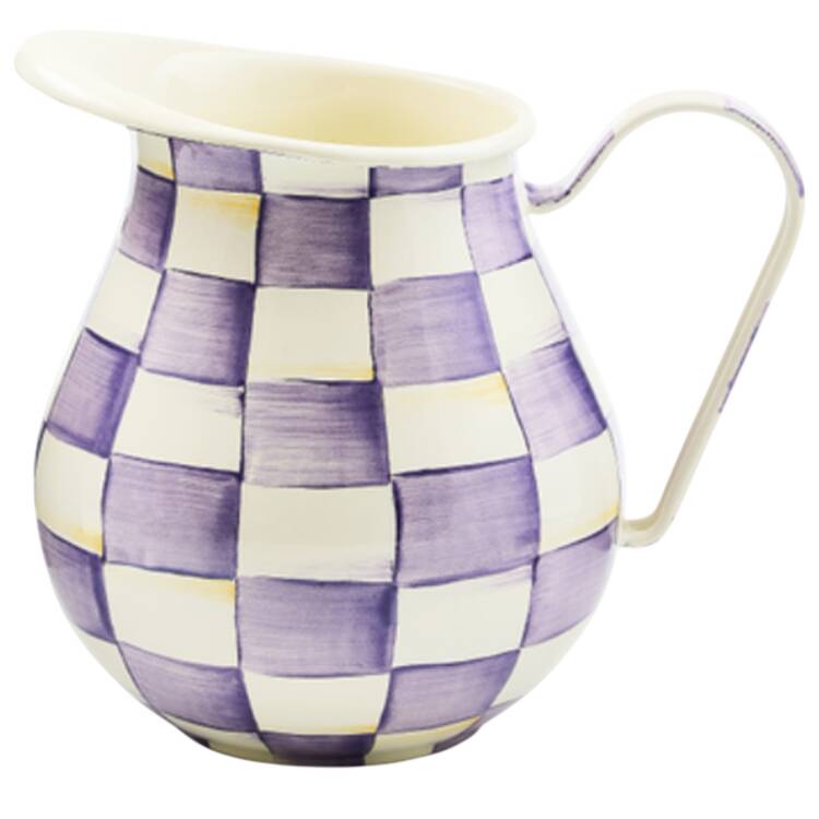 Violet Check 96 Oz Pitcher