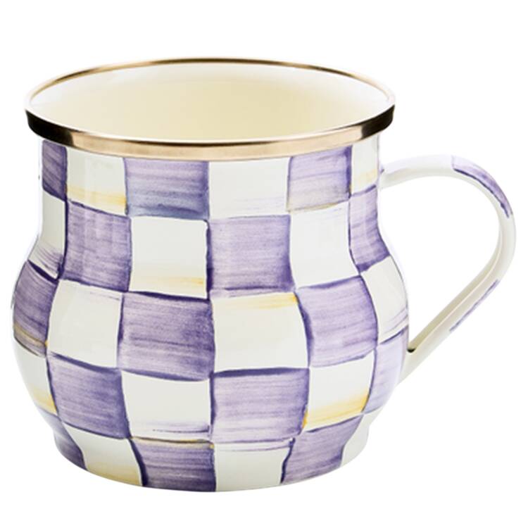 Violet Check Mug