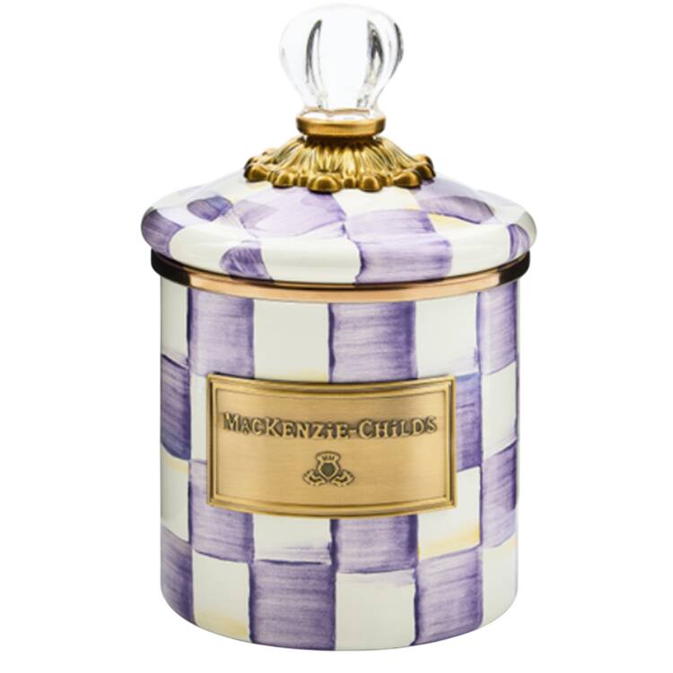Violet Check Demi Canister & Lid