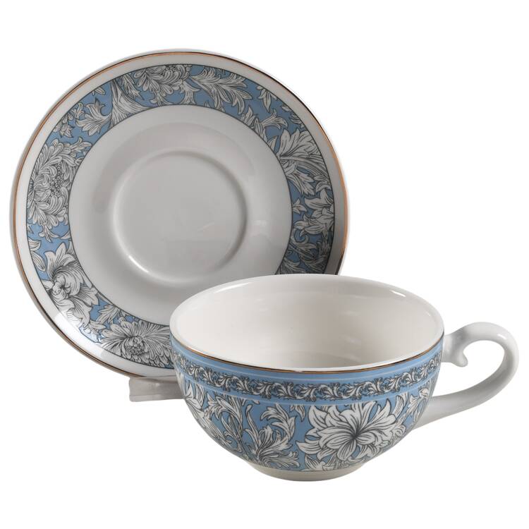 MO51 Flat Cup & Saucer Set by Morris & Co