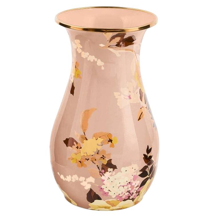 Wild Rose  Mauve (Enamelware) 10" Vase