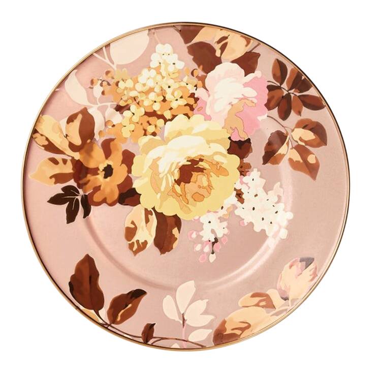 Wild Rose  Mauve (Enamelware) Salad/Dessert Plate