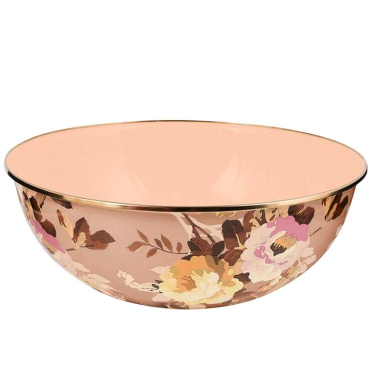 Wild Rose  Mauve (Enamelware) 13" Round Bowl