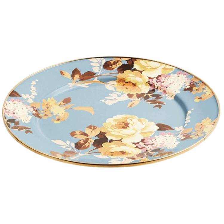 Wild Rose Slate (Enamelware) Service Plate (Charger)