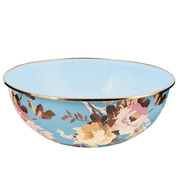 Wild Rose Slate (Enamelware) 13" Round Bowl