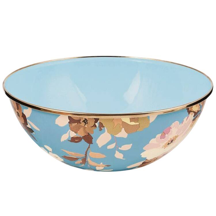 Wild Rose Slate (Enamelware) 9" All Purpose Serving Bowl