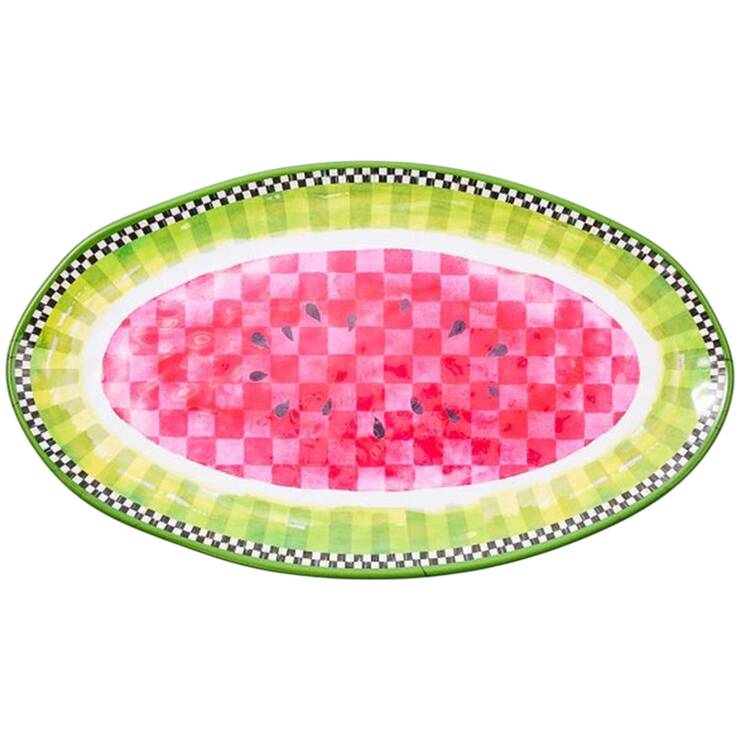Watermelon (Melamine) 20" Oval Serving Platter