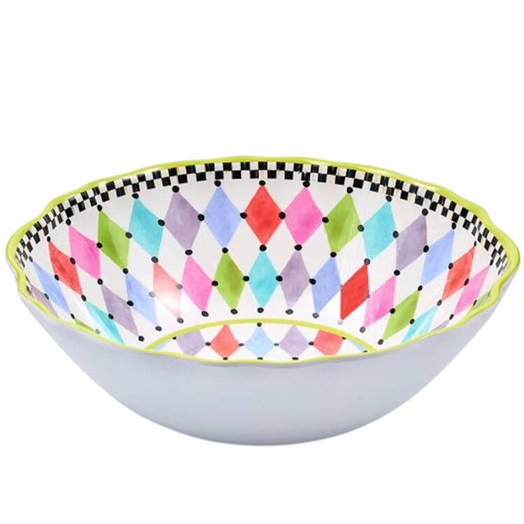 Palm Springs (Melamine) 12" Large Salad Serving Bowl