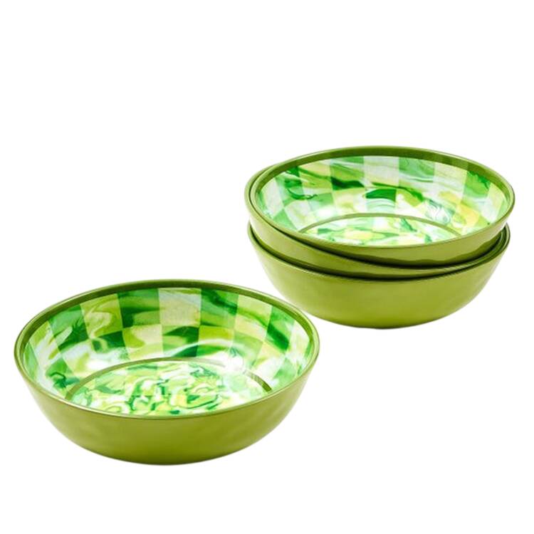 Green Marble Check (Melamine) 7" All Purpose Bowl