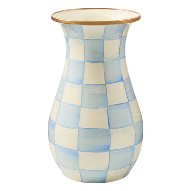Sky Check (Enamelware) 10" Vase