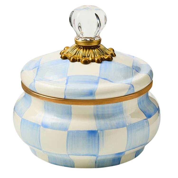 Sky Check (Enamelware) Trinket Box & Lid