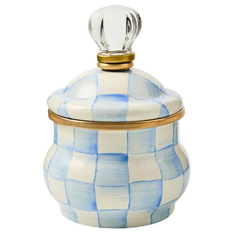 Sky Check (Enamelware) Sugar Bowl & Lid