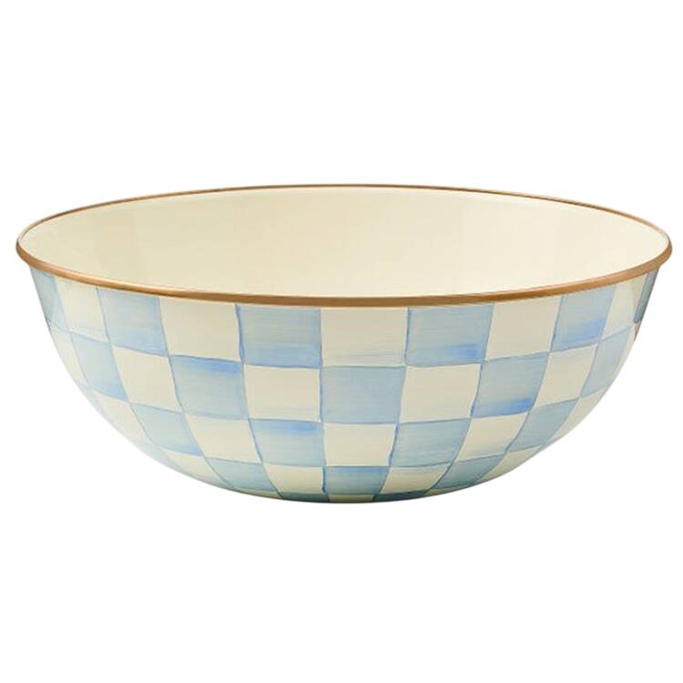 Sky Check (Enamelware) 13" Round Bowl