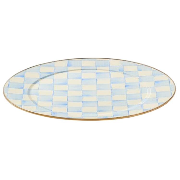 Sky Check (Enamelware) 16" Round Platter