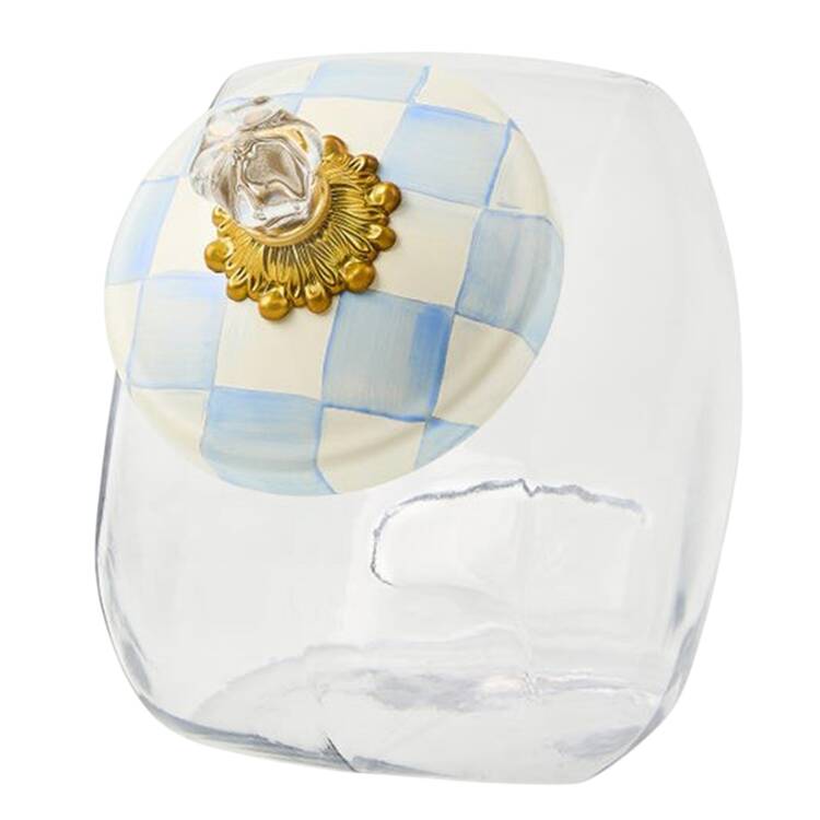 Sky Check (Enamelware) Glassware Cookie Jar & Lid