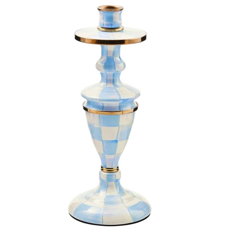 Sky Check (Enamelware) 11" Candlestick