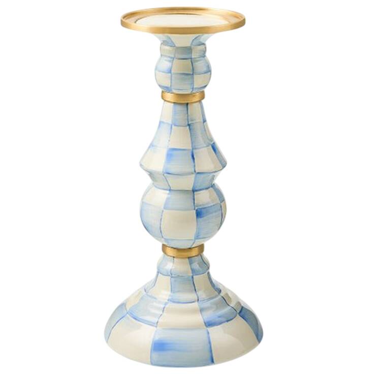 Sky Check (Enamelware) Pillar Candleholder
