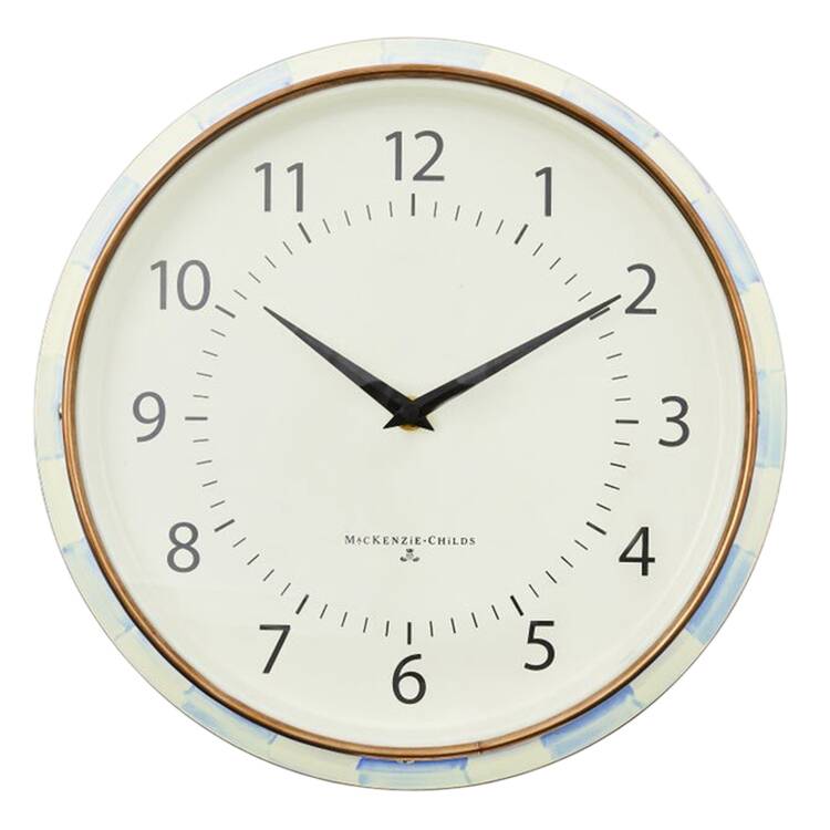 Sky Check (Enamelware) Hanging Wall Clock