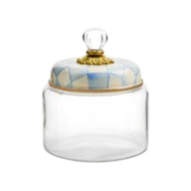 Sky Check (Enamelware) Small Glassware Canister