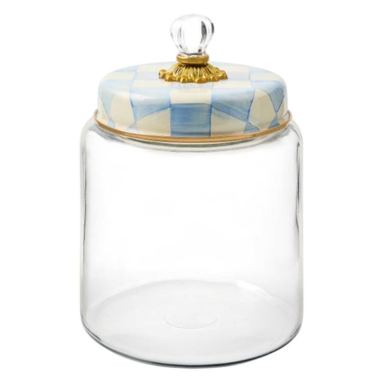 Sky Check (Enamelware) Large Glassware Canister