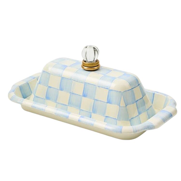 Sky Check (Enamelware) 1/4 Lb Covered Butter