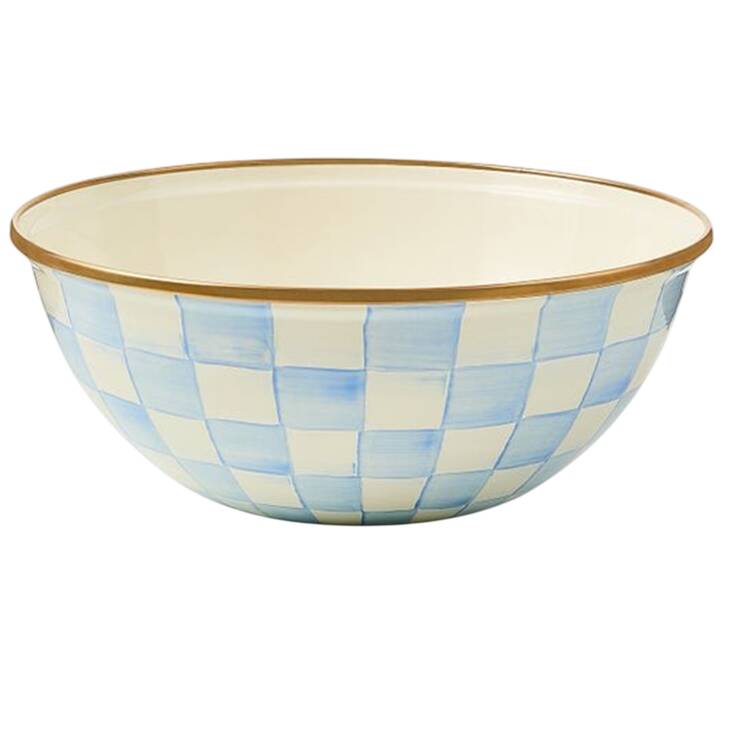 Sky Check (Enamelware) 9" All Purpose Serving Bowl