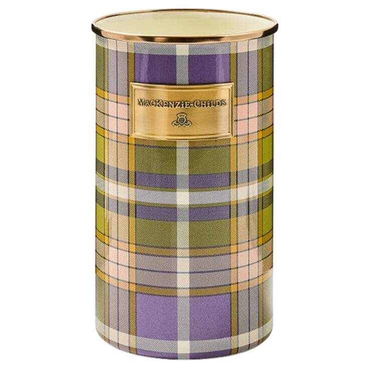 Tartan Violet (Enamelware) Utensil Holder