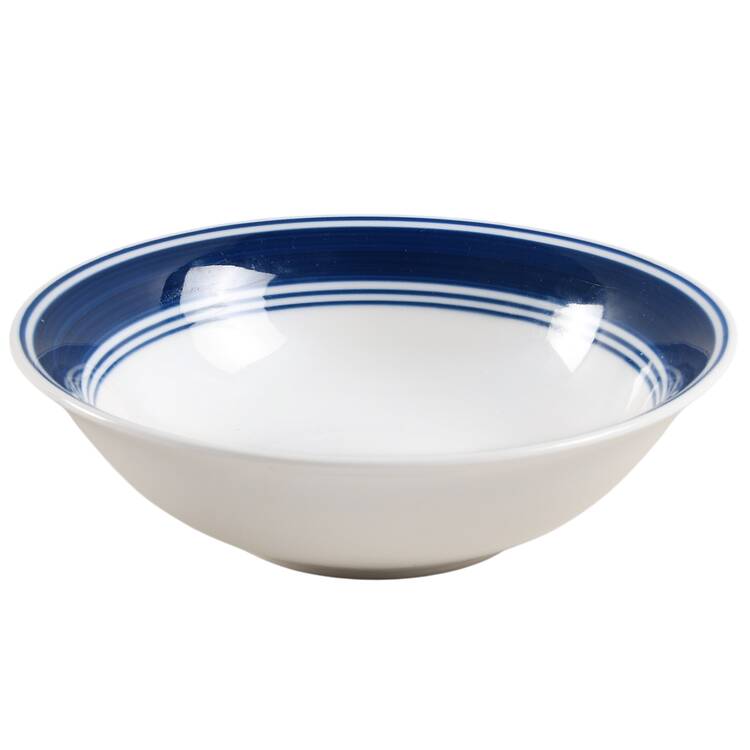 Casual Banded-Denim Blue Soup/Cereal Bowl by Mainstays