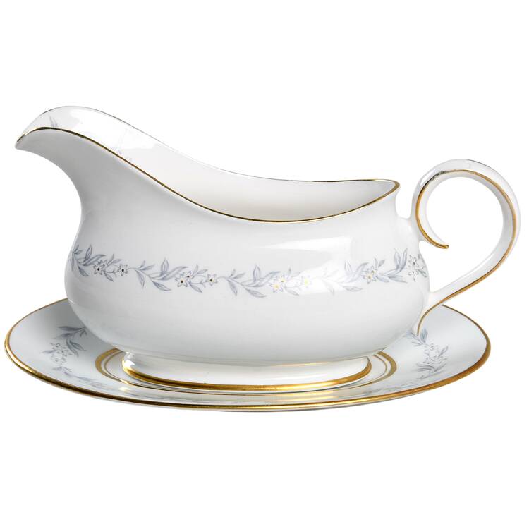 Morning Mist (Smooth) Gravy Boat & Underplate