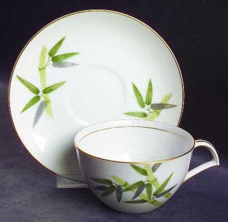 Spring Bamboo Flat Cup & Saucer Set