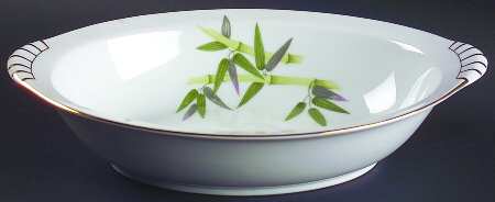 Spring Bamboo 10" Oval Vegetable Bowl
