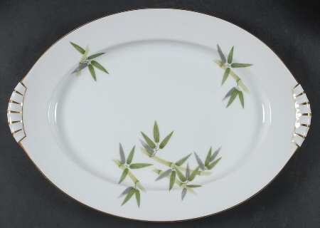 Spring Bamboo 15" Oval Serving Platter
