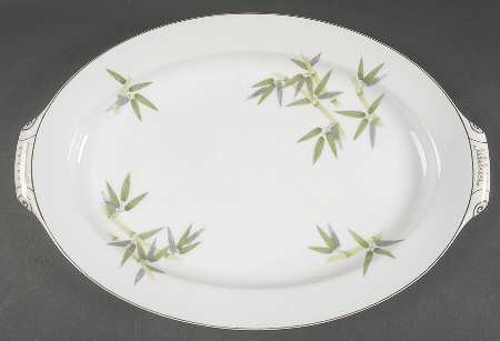 Spring Bamboo 17" Oval Serving Platter