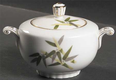 Spring Bamboo Sugar Bowl & Lid