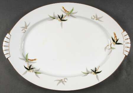 Black Bamboo 17" Oval Serving Platter